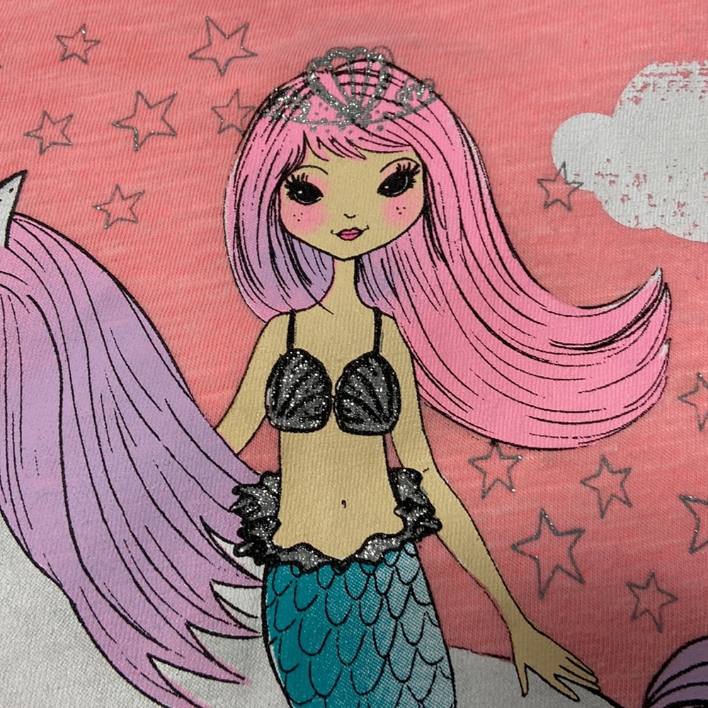 Bundle of 3 SO Brand Dog tee, mermaid unicorn Tee & gray sparkle leggings - Picture 10 of 15